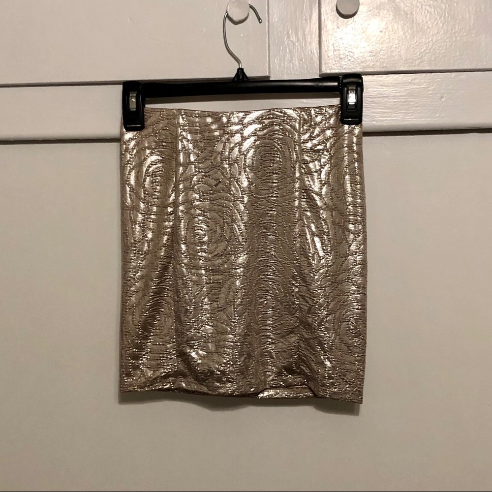 Guess Gold mini skirt
